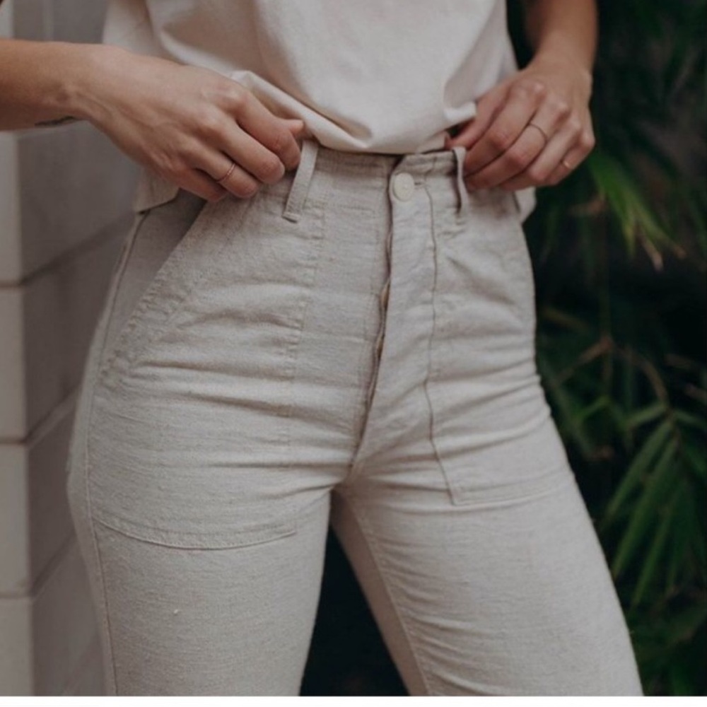 Brand New Esby Apparel 2 crop linen pants